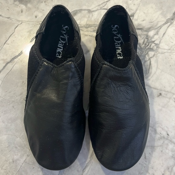 Black So Danca Jazz shoes little girl/toddler size 10 - Picture 1 of 4